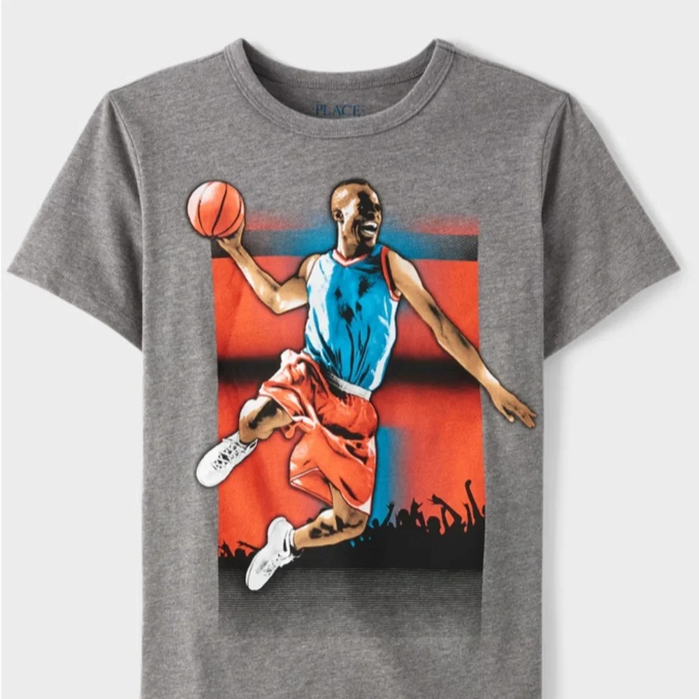 ‼️‼️Clearance -NWT- Kids Graphic Basketball T-Shirt - Gray